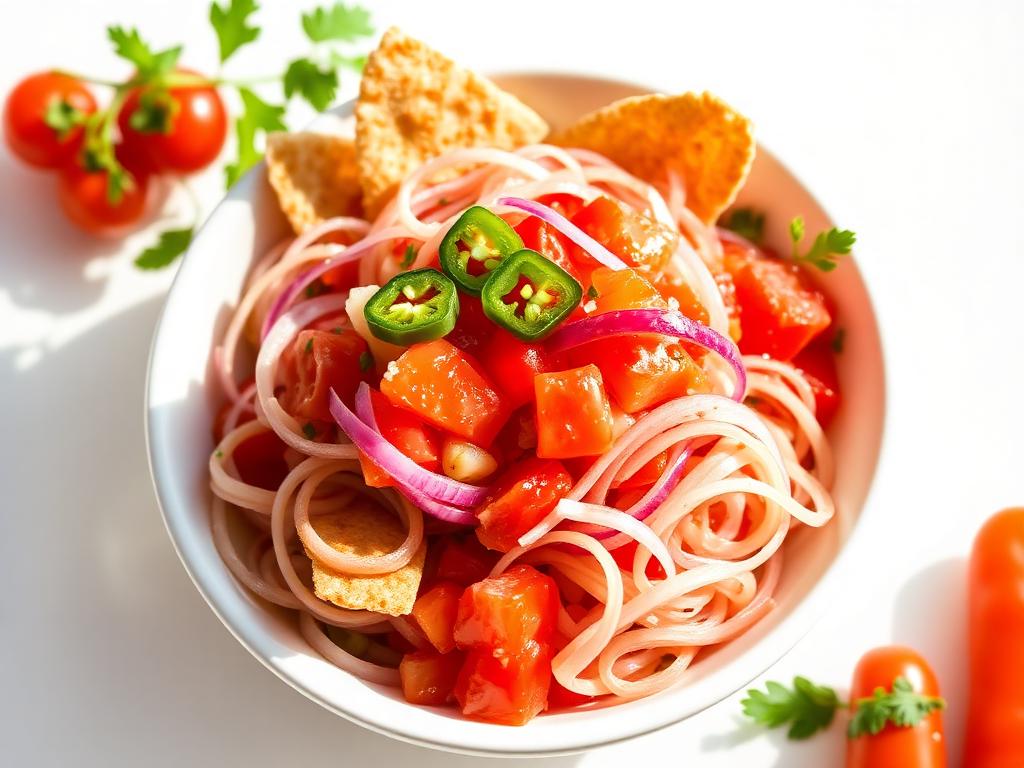 Timatim salata, salade de tomates et injera