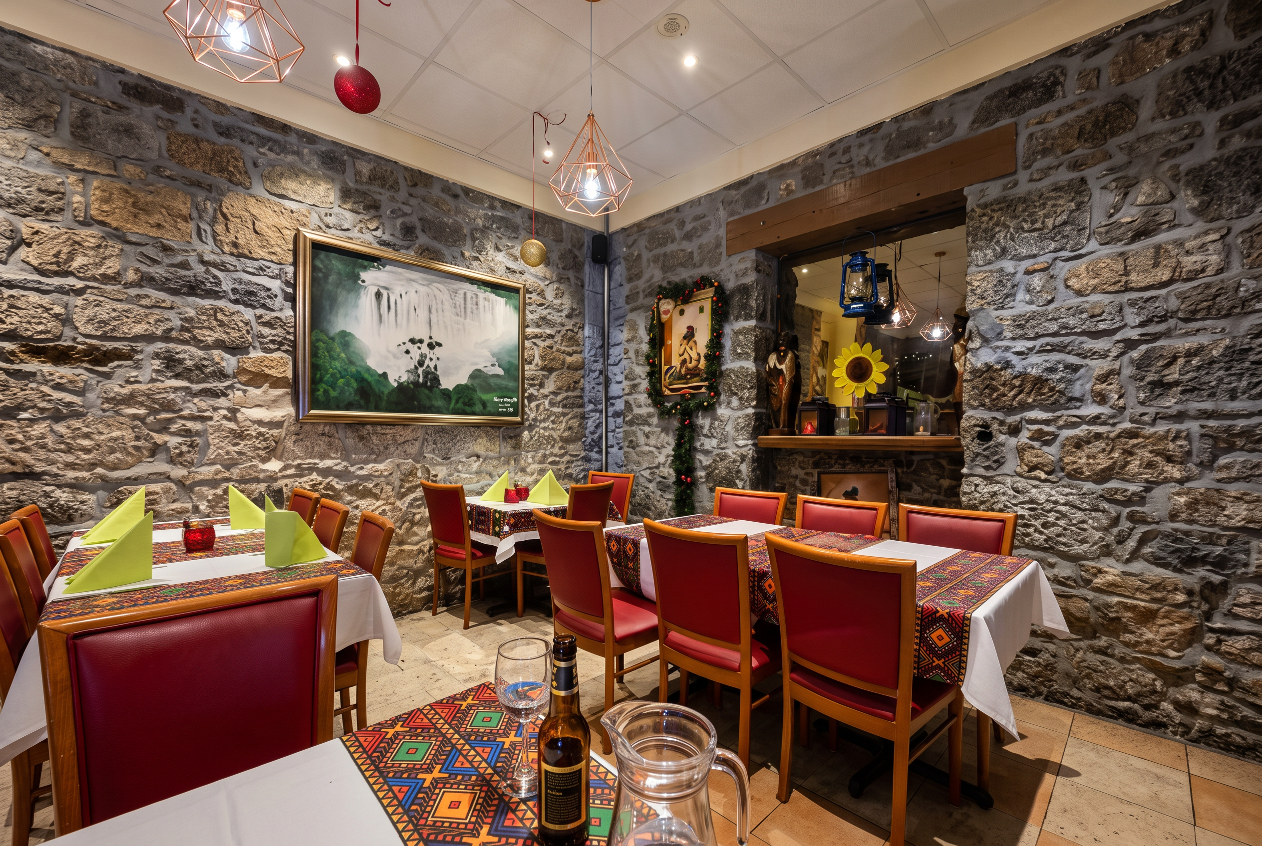 Salle du restaurant Addis Abeba à Genève